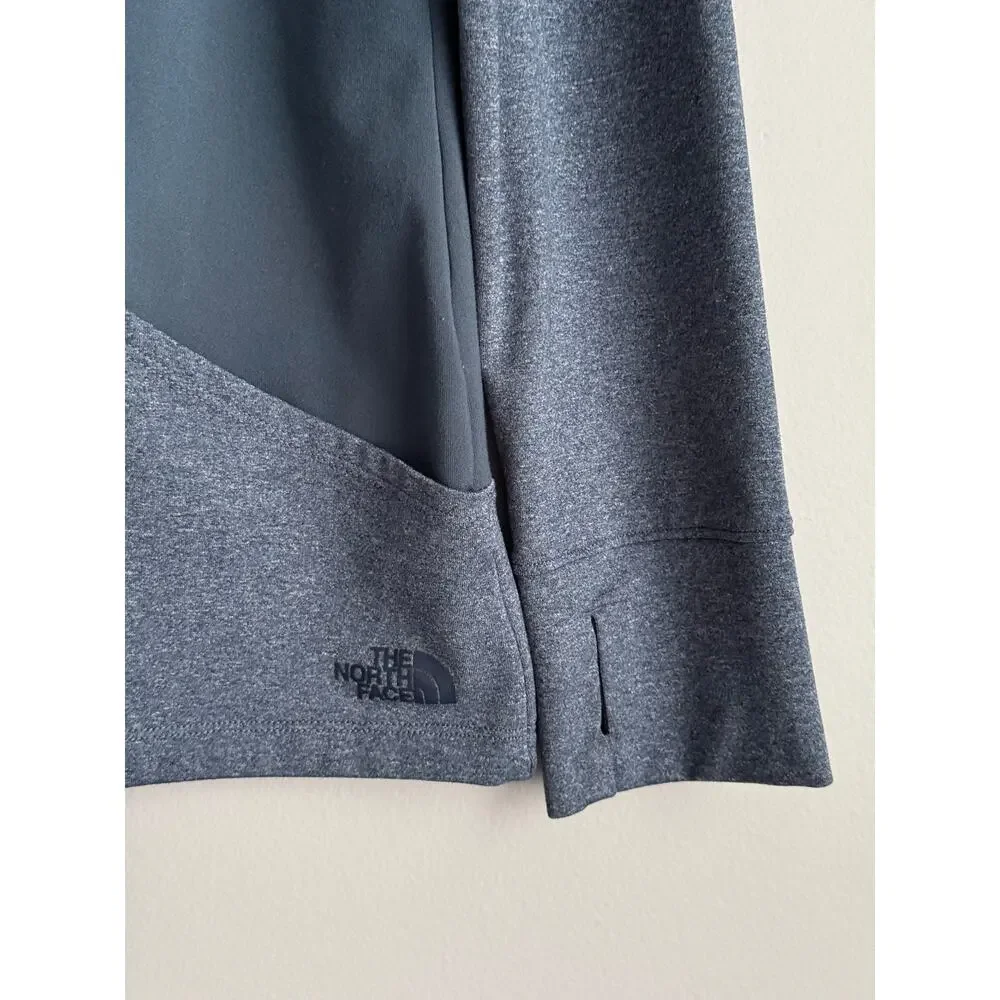 The North Face Women's L Gray Colorblock Full Zip Jacket Athletic Sporty Chic